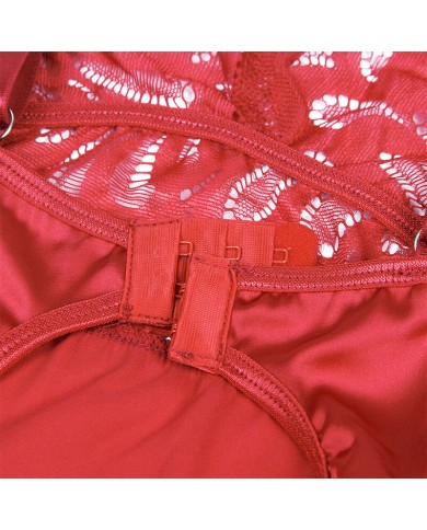 SUBBLIME - BABYDOLL EN SATIN AVEC DENTELLE ROUGE S/M