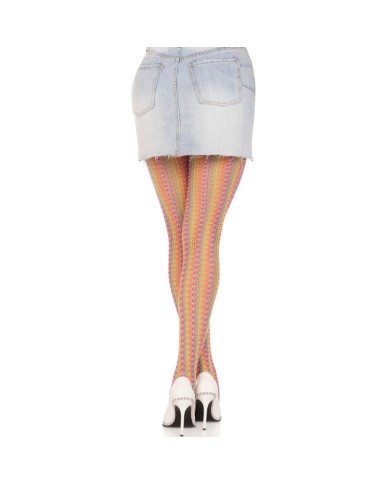 LEG AVENUE - BAS AU CROCHET MULTICOLORE