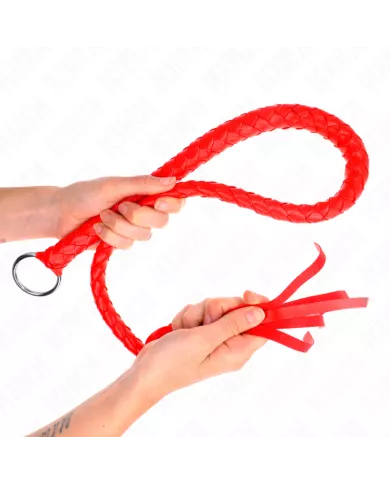 KINK - FOUET SERPENT AVEC ANNEAU ROUGE 65 CM