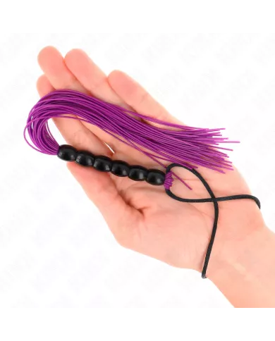 KINK - MINI FOUET EN SILICONE AVEC 6 BILLES VIOLES 26 CM KINK - MINI FOUET EN SILICONE AVEC 6 BILLES VIOLES 26 CM