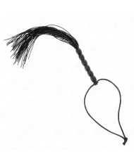 KINK - MINI FOUET EN SILICONE AVEC 6 BILLES NOIRES 26 CM