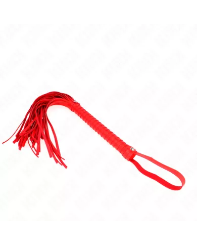 KINK - FOUET AVEC MANCHE TEXTURÉ ROUGE 48,5 CM KINK - FOUET AVEC MANCHE TEXTURÉ ROUGE 48,5 CM