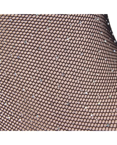 SUBBLIME - 952297 BODY RÉSEILLE BRILLANT AVEC ÉPAULES DÉNUDÉES MANCHES LONGUES NOIR TAILLE UNIQUE