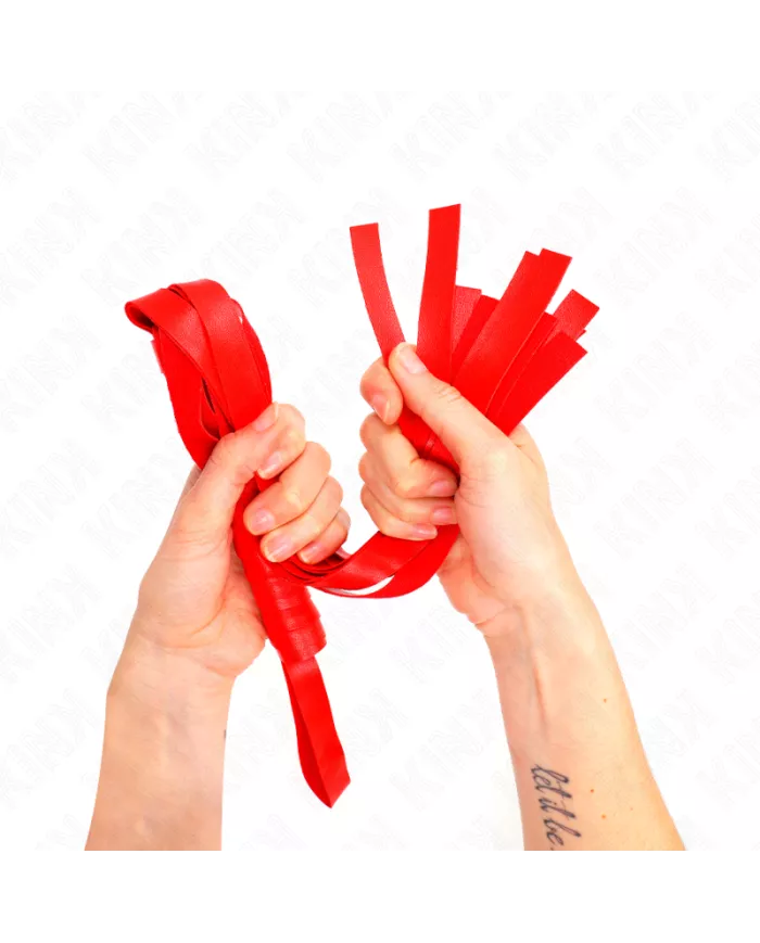 KINK - Fouet à queue large rouge 48,5 CM