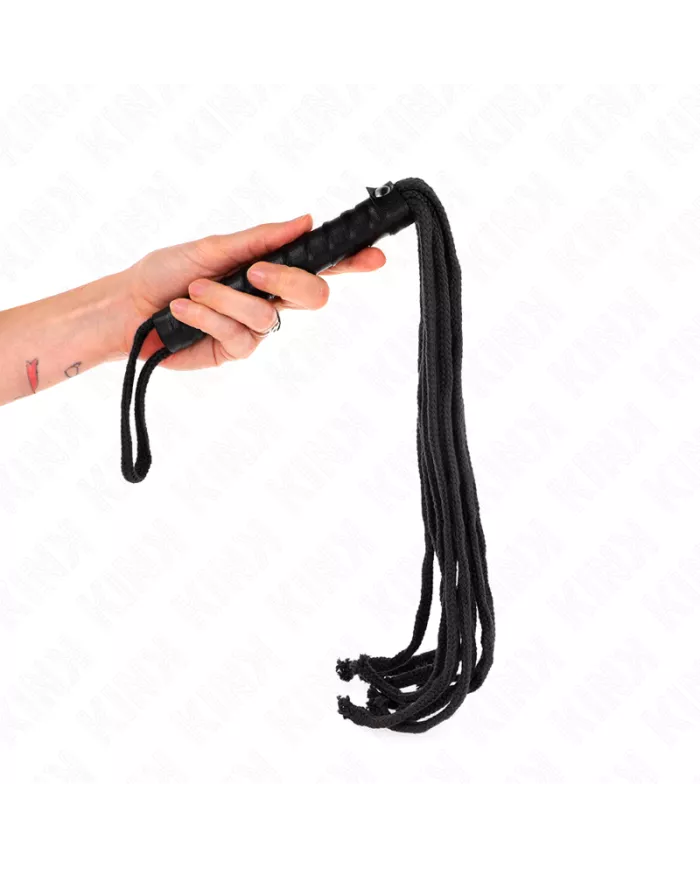 KINK - FOUET CORDE NOIRE 56 CM