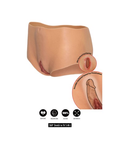 DÉSIR CACHÉ - ALTER EGO VAGIN ET FESSES OUVERTS CULOTTE TAILLE MOYENNE CHAIR