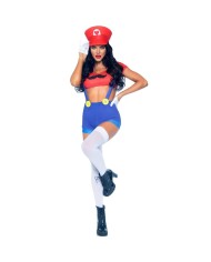 LEG AVENUE - COSTUME SEXY MARIO BROS ROUGE/BLEU M