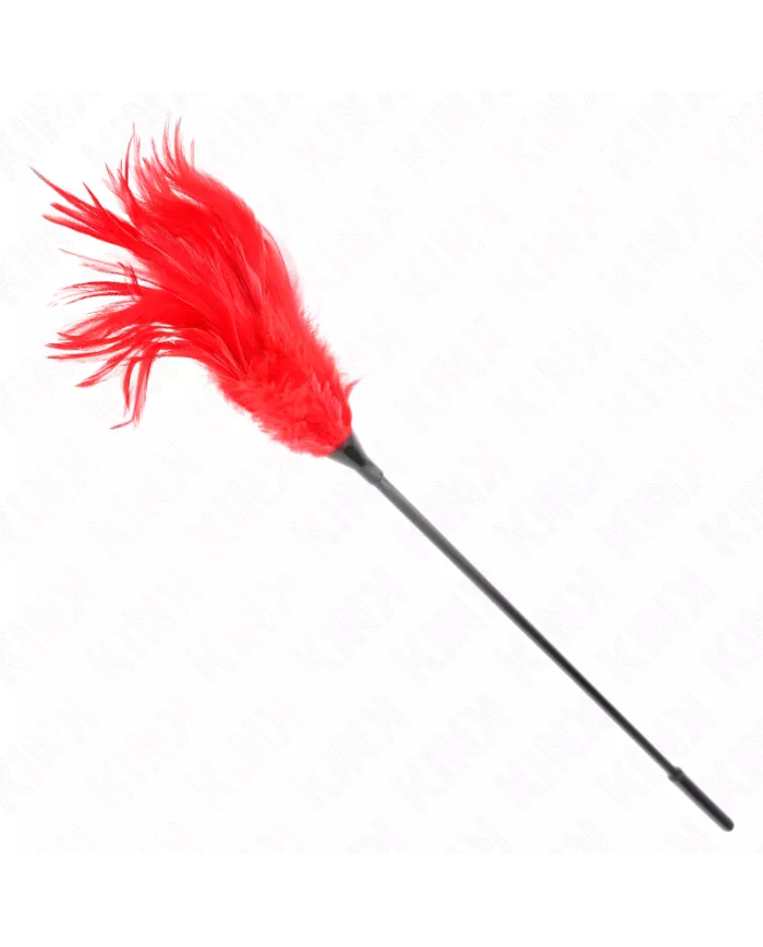 KINK - PLUSIEURS PLUMES DE CHATOUILLES ROUGES 45 CM