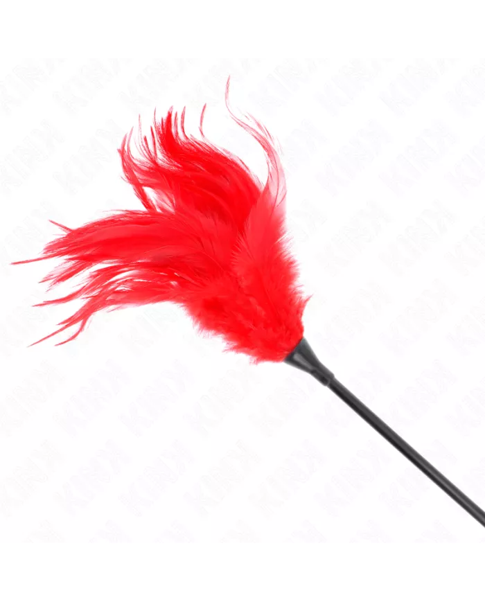 KINK - PLUSIEURS PLUMES DE CHATOUILLES ROUGES 45 CM