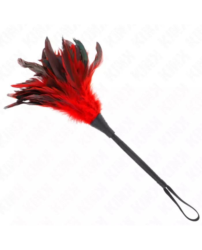 KINK - PLUMES DE POULET TICKLE EN FORME DE CORNE ROUGE 36 CM