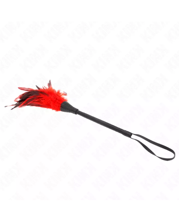 KINK - PLUMES DE POULET TICKLE EN FORME DE CORNE ROUGE 36 CM