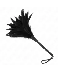 KINK - PLUMES DE POULET TICKLE EN FORME DE CORNE NOIRE 36 CM