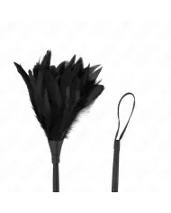 KINK - PLUMES DE POULET TICKLE EN FORME DE CORNE NOIRE 36 CM