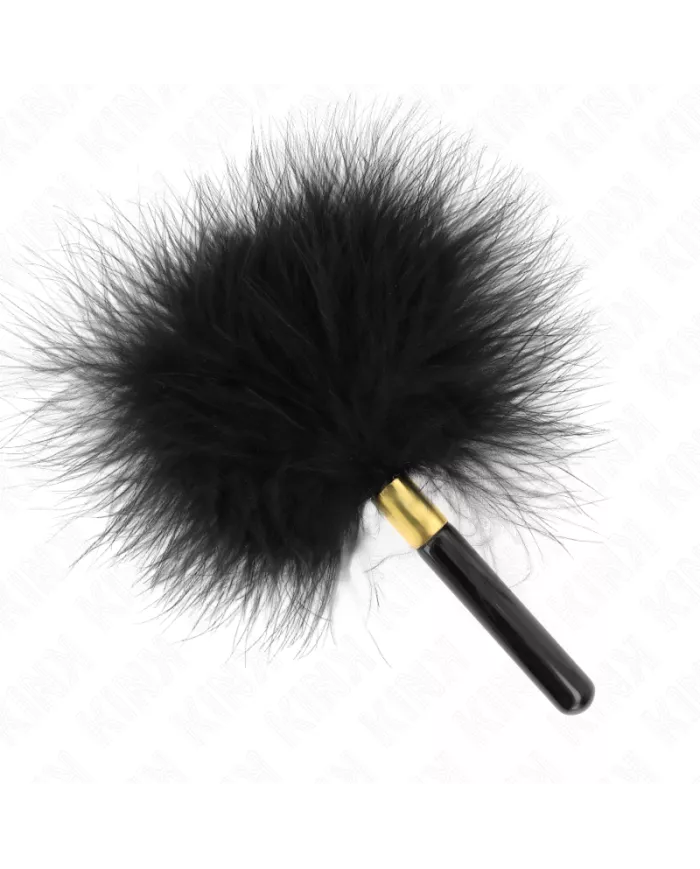 KINK - PLUMES CHACOULES EN MÉTAL DORÉ NOIR 18 CM