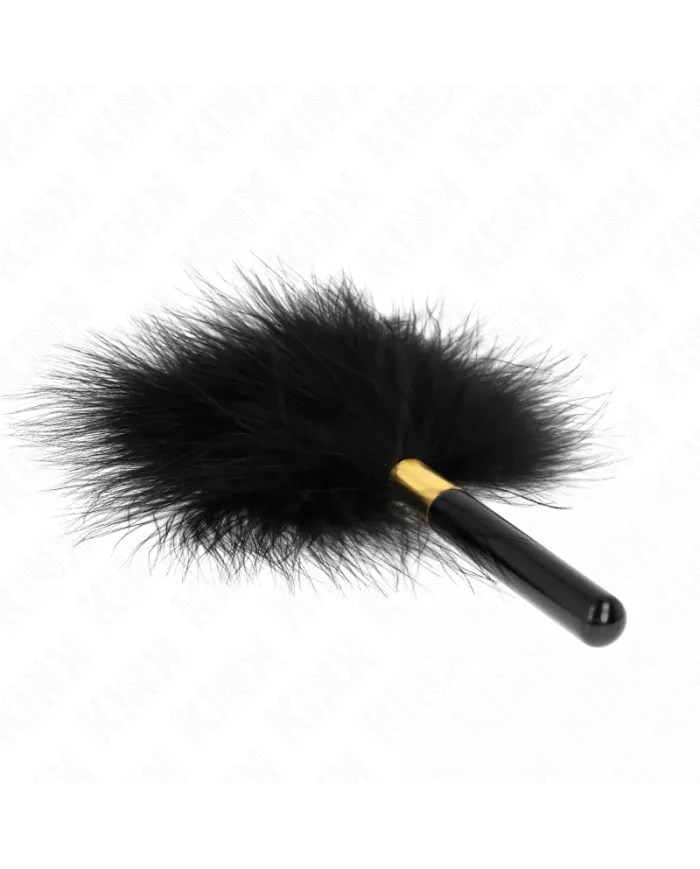 KINK - PLUMES CHACOULES EN MÉTAL DORÉ NOIR 18 CM