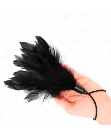 KINK - PLUMES CHACOUILLÉES AVEC MANCHE CORDE BASE PLASTIQUE 15 CM KINK - PLUMES CHACOUILLÉES AVEC MANCHE CORDE BASE PLASTIQUE 15 CM