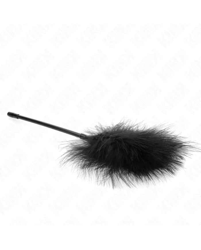 KINK - PLUMES TICKLE NOIRES UTILISÉES POUR LE KIT BONDAGE 27 CM