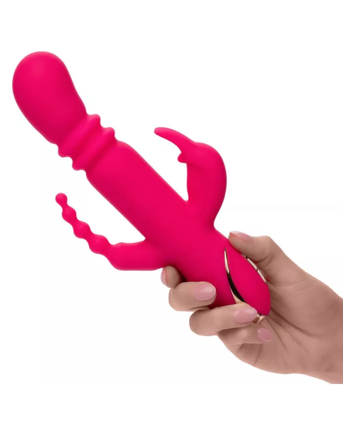 CALEXOTICS - JACK FANTASY TRIPLE VIBRATEUR CHAUFFANT LAPIN ROSE CALEXOTICS - JACK FANTASY TRIPLE VIBRATEUR CHAUFFANT LAPIN ROSE