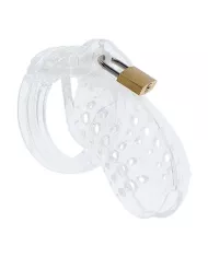 HIDDEN DESIRE - EXTREME CAGE DE CHASTETÉ EN ACRYLIQUE RÉGLABLE TRANSPARENT