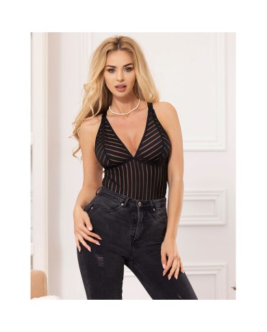 SUBBLIME - 954154 BODY AVEC PORTE-JARRETELLES NOIR L/XL