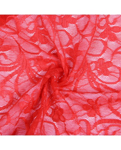 SUBBLIME - 954208 BABYDOLL EN DENTELLE À BRETELLES RÉGLABLES ROUGE S/M