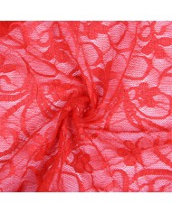 SUBBLIME - 954208 BABYDOLL EN DENTELLE À BRETELLES RÉGLABLES ROUGE S/M