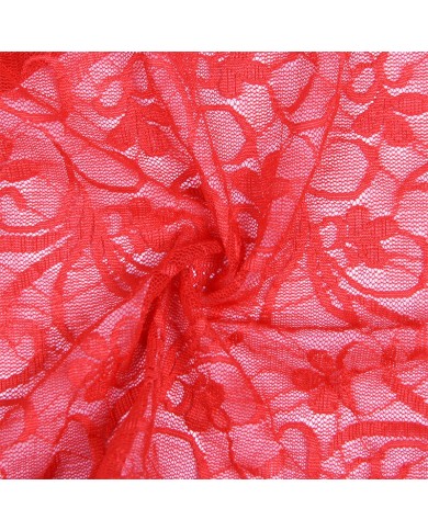 SUBBLIME - 954215 BABYDOLL EN DENTELLE À BRETELLES RÉGLABLES ROUGE L/XL
