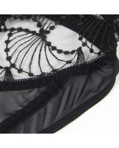 SUBBLIME - 955212 BODY TRANSPARENT AVEC DENTELLE CREUSE NOIRE S/M