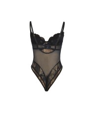 SUBBLIME - 955618 BODY EN DENTELLE AVEC FERMETURE EN BAS NOIR S/M
