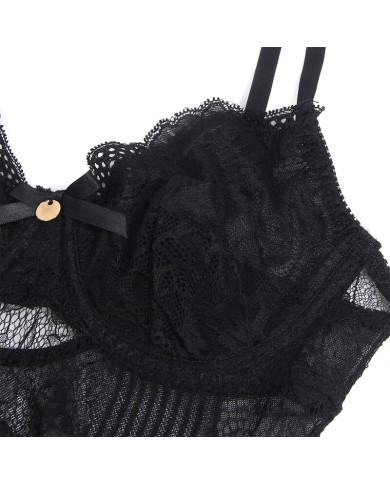 SUBBLIME - 955618 BODY EN DENTELLE AVEC FERMETURE EN BAS NOIR S/M