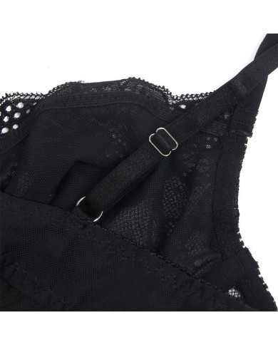 SUBBLIME - 955618 BODY EN DENTELLE AVEC FERMETURE EN BAS NOIR S/M