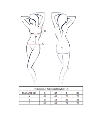 PASSION - ENSEMBLE SOUTIEN-GORGE + STRING RESILQUE NOIR L/XL