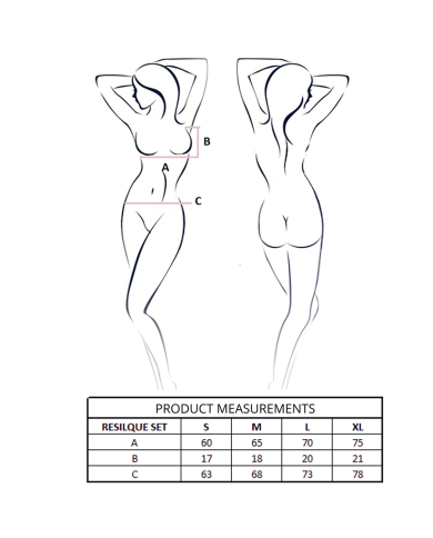PASSION - ENSEMBLE SOUTIEN-GORGE + STRING RESILQUE BLANC S/M