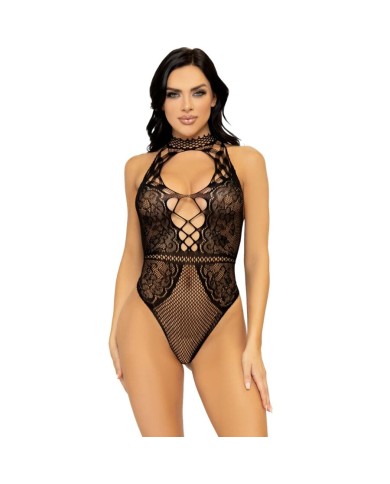 LEG AVENUE - BODY GILET EN RÉSILLE ET DENTELLE TAILLE UNIQUE