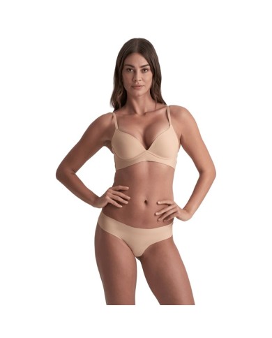 BYE-BRA - PACK 2 TANGAS INVISIBLES BEIGE Y NEGRO TALLA S