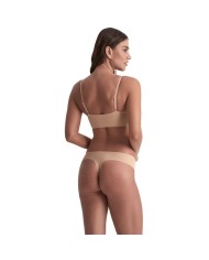 BYE-BRA - PACK 2 TANGAS INVISIBLES BEIGE Y NEGRO TALLA S