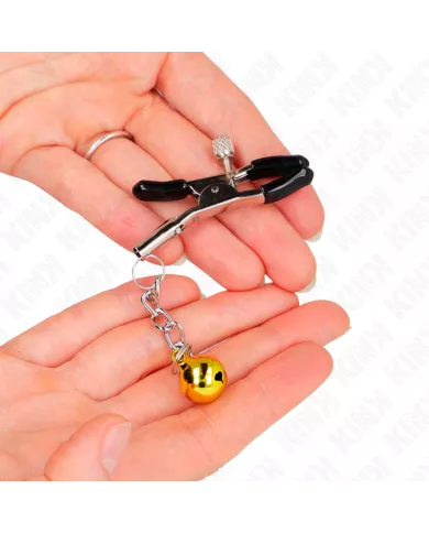 KINK - PINCES À METON PENDENTIF JINGLE BELL OR 6 CM