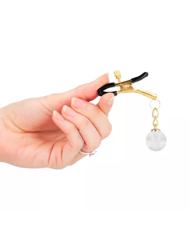 KINK - PINCES À METON BILLES DE VERRE OR 6 CM