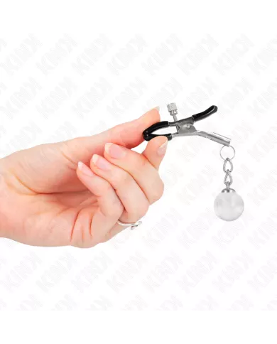 KINK - PINCES À METON BILLES DE VERRE ARGENT 6 CM