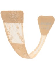 BYE-BRA - TANGA ADHESIVO ENCAJE BEIGE TALLA ÚNICA