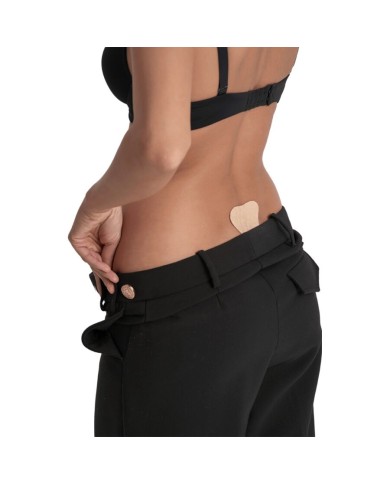BYE-BRA - TANGA ADHESIVO ENCAJE BEIGE TALLA ÚNICA