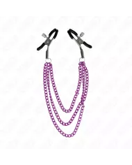 KINK - PINCES À METELIER AVEC 3 CHAÎNES VIOLET 20/23/28 CM