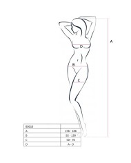 PASSION - FEMME BS013 BODYSTOCKING NOIR TAILLE UNIQUE