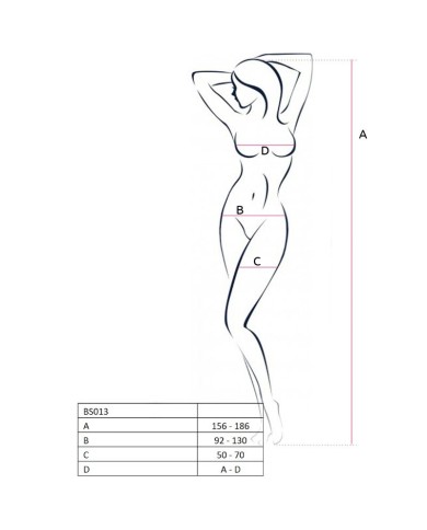 PASSION - FEMME BS013 BODYSTOCKING BLANC TAILLE UNIQUE