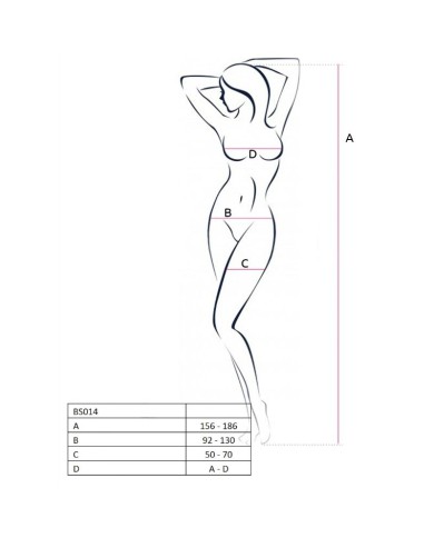 PASSION - FEMME BS014 BODYSTOCKING BLANC TAILLE UNIQUE