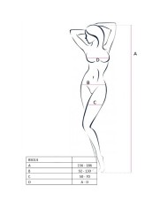 PASSION - FEMME BS014 BODYSTOCKING BLANC TAILLE UNIQUE