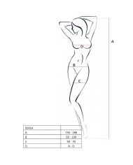 PASSION - FEMME BS016 BODYSTOCKING ROUGE TAILLE UNIQUE