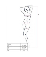 PASSION - FEMME BS020 BODYSTOCKING NOIR TAILLE UNIQUE