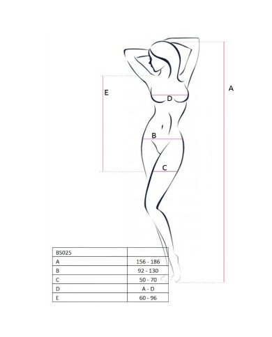 PASSION - FEMME BS025 BODYSTOCKING NOIR STYLE ROBE TAILLE UNIQUE