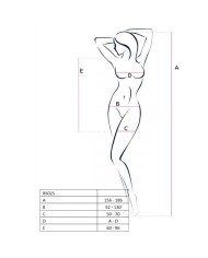 PASSION - FEMME BS025 BODYSTOCKING NOIR STYLE ROBE TAILLE UNIQUE